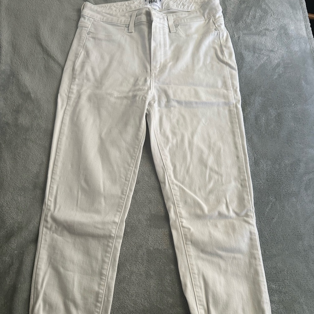 PAIGE White Straight-Leg Women's Jeans